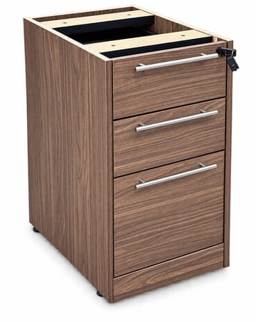 Optional Textured Laminate Box/Box/File Pedestal with Lock
