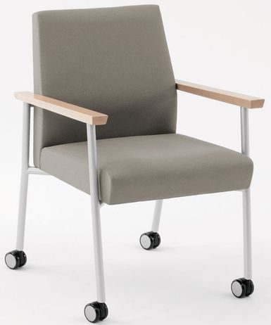 Mystic Guest Chair w/ Casters  in Upgrade Fabric or Healthcare Vinyl