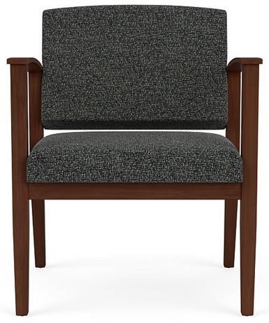 Amherst Wood Frame 400 lb Capacity Guest Chair in Standard Fabric or Vinyl