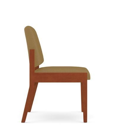 Amherst Wood Frame Armless Guest Chair  in Upgrade Fabric or Healthcare Vinyl