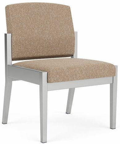 Amherst Steel Frame Armless Chair in Standard Fabric or Vinyl