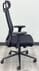 Linear Mesh Black Ergonomic Chair with Headrest