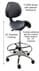 Healthcare 300 Lbs. Capacity Split Seat Saddle Stool w/Backrest - 22