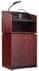 Wood Veneer Floor Lectern with Sound System