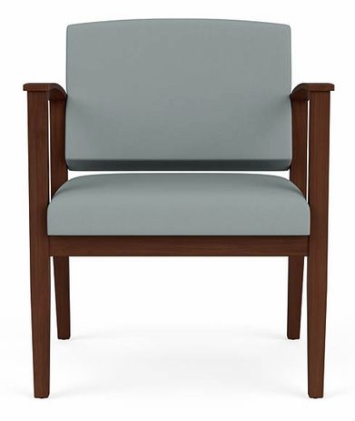 Amherst Wood Frame 400 lb Capacity Guest Chair in Standard Fabric or Vinyl - See More Sizes