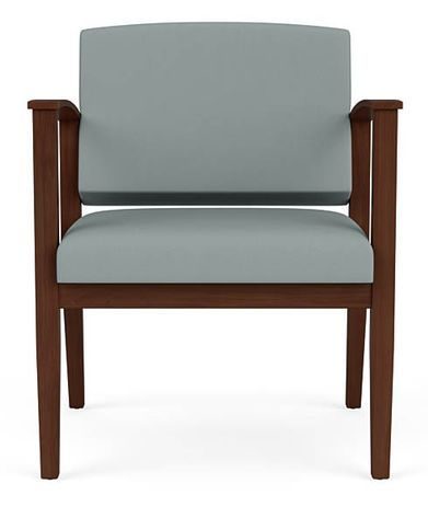 Amherst Wood Frame 400 lb Capacity Guest Chair in Standard Fabric or Vinyl - See More Sizes