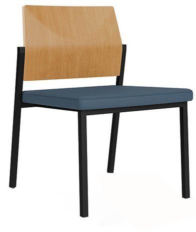 Avon Plywood Back / Fabric Seat Stackable Armless Chair - Standard Fabric or Vinyl