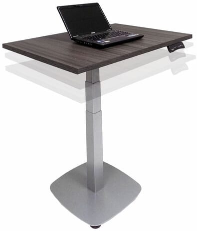 Small Office Electric Lift Desks in Charcoal - 36