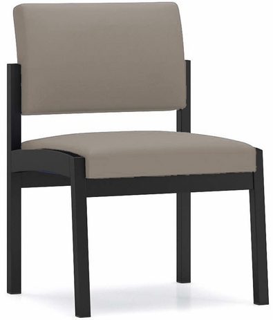 Lenox Steel 300 lb. Cap. Armless Guest Chair in Upgrade Fabric/Healthcare Vinyl