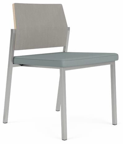 Avon Plywood Back / Fabric Seat Stackable Armless Chair - Upgrade Fabric or Healthcare Vinyl
