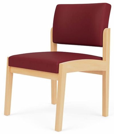 Lenox Guest Chair/Armless in Upgrade Fabric or Healthcare Vinyl