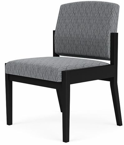 Amherst Steel Frame Armless Chair in Upgrade Fabric or Healthcare Vinyl