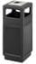Black Polyethylene  15 Gallon Trash Receptacle w/Ash Urn