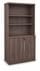 Columbia Walnut 2-Door Locking Storage Cabinet with Hutch