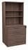 Columbia Walnut 2-Drawer Locking Lateral File with Hutch