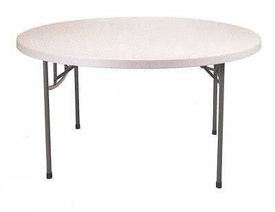 60 round resin folding table