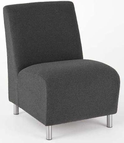 Ravenna Armless Guest Chair in Standard Fabric or Vinyl
