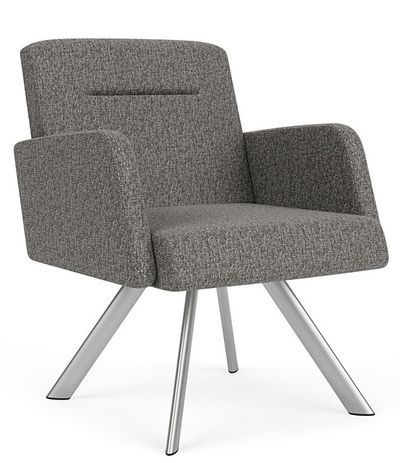 Willow Mid Century Reception Seating Series - 400 lb. Capacity Guest Chair in Standard Fabric/Vinyl