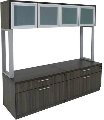 Double Box/Lateral Credenza w/Hutch