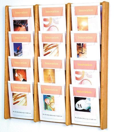 12 Pocket Magazine Wall Rack