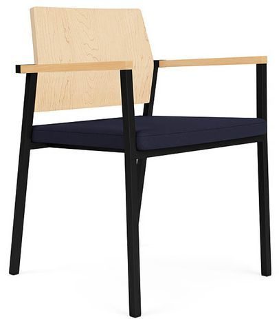 Avon Reception Seating Series - Plywood Back / Fabric Seat Stackable Guest Chair in Standard Fabric or Vinyl