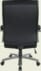 350 lb. Cap. Black Leather Executive Chair w/ Titanium Base