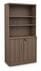 Urban Walnut 2-Door Locking Storage Cabinet with Hutch