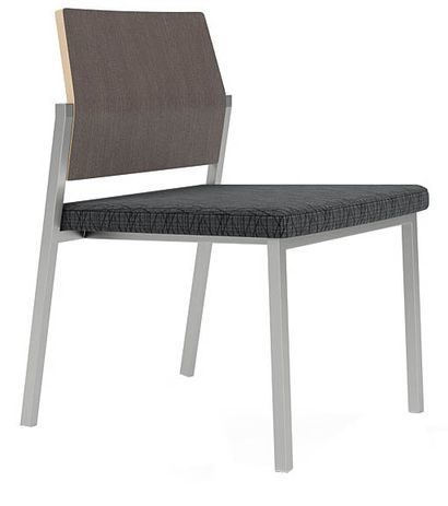 Avon Plywood Back / Fabric Seat Stackable Armless Chair - Upgrade Fabric or Healthcare Vinyl