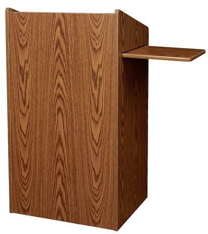 Non-Sound Lectern w/Sliding Shelf