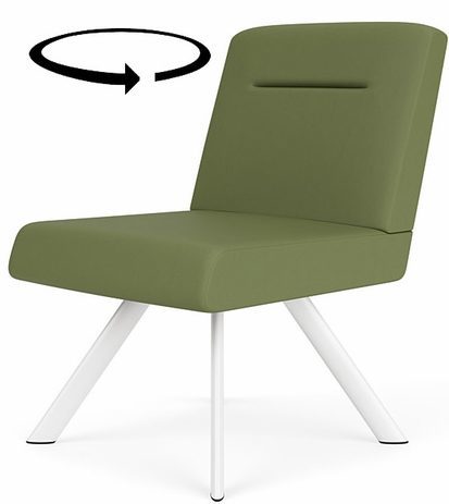 Willow 400 lb. Cap. Swivel Armless Guest Chair in Standard Fabric/Vinyl