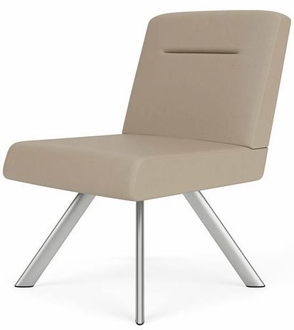 Willow 400 lb. Cap. Armless Guest Chair in Upgrade Fabric/Healthcare Vinyl