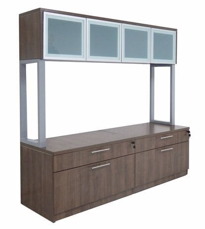 Double Box/Lateral Credenza w/Hutch