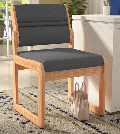 Oak Reception Chair Value Series - 400 lb Capacity Armless Chair