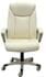 300-Lbs. Capacity High Back Cream Leather Conference Chair