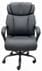 400 Lbs. Capacity Genuine Cowhide Leather Executive Chair in Black