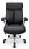 Black Genuine Cowhide Leather Executive Desk Chair with Flip Up Arms