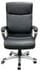 Black Leather Office Chair w/ Charcoal Accents