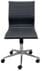 Modern Classic Armless Office Chair in Black Leather