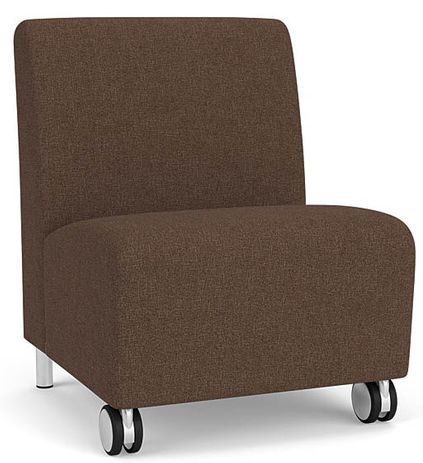 Ravenna 500 lbs Bariatric Armless Guest Chair w/ Casters in Standard Fabric or Vinyl