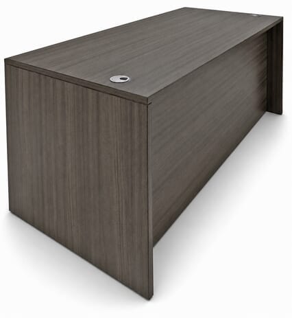 Charcoal Rectangular Managers Desk w/6 Drawers
