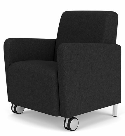 Ravenna Guest Chair w/ Casters in Upgrade Fabric or Healthcare Vinyl