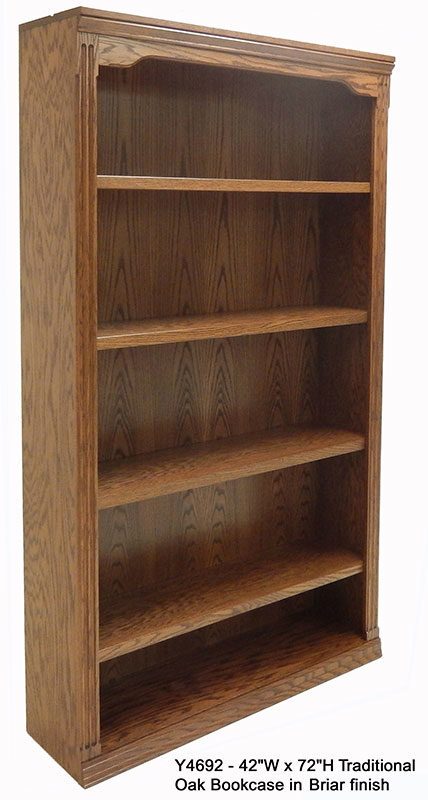 Traditional Real Oak Bookcases, Wood Bookcase Made In Usa
