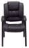 Deep Cushion Black Leather Guest Chair
