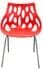 Set of 4 Fire Red Lavaflow Stack Chairs