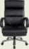 350 lb. Cap. Black Leather Executive Chair w/ Titanium Base