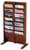 Oak Freestanding Magazine Rack Series -- 14 Pocket Magazine Rack