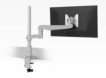 Universal Clamp Mount/Grommet Mount Single Monitor Arm