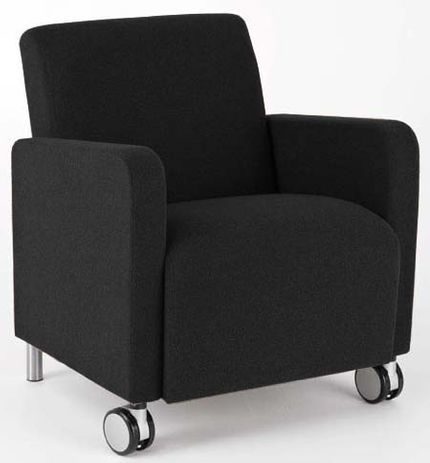 Ravenna Guest Chair w/ Casters in Upgrade Fabric or Healthcare Vinyl