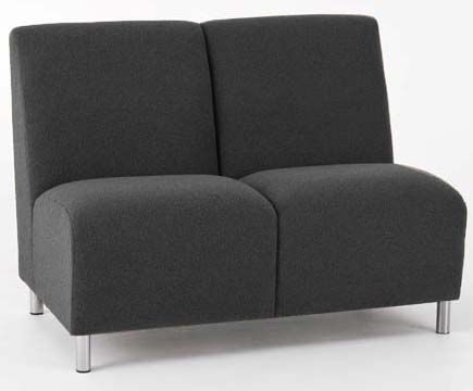 Ravenna 2-Seat Armless Sofa in Standard Fabric or Vinyl
