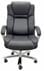 Black Top Grain Leather 500 Lbs. Capacity Desk Chair with 24